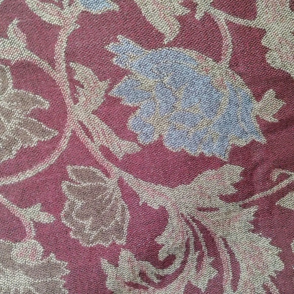 12190 Accessory Street burgundy, blue & tan sweater knit poncho O/S - Picture 7 of 9